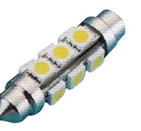 Led sofit ampul 12 ledli 12v24v 10x44mm