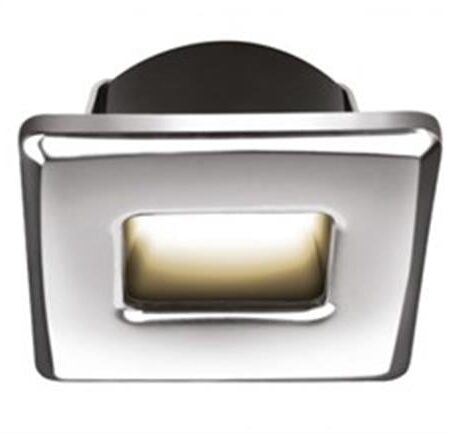 Ember Led Merdiven Lambası Mavi Tip:Kare, Parlak Krom 45x45 mm
